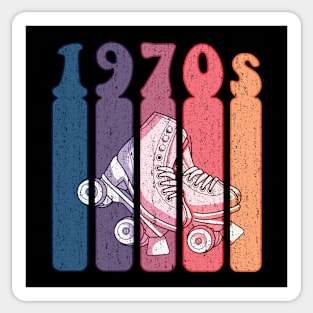 70s Roller Skates Gift Idea Vintage Retro Style Sticker